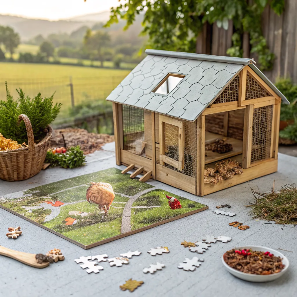 Farm coop puzzle setting